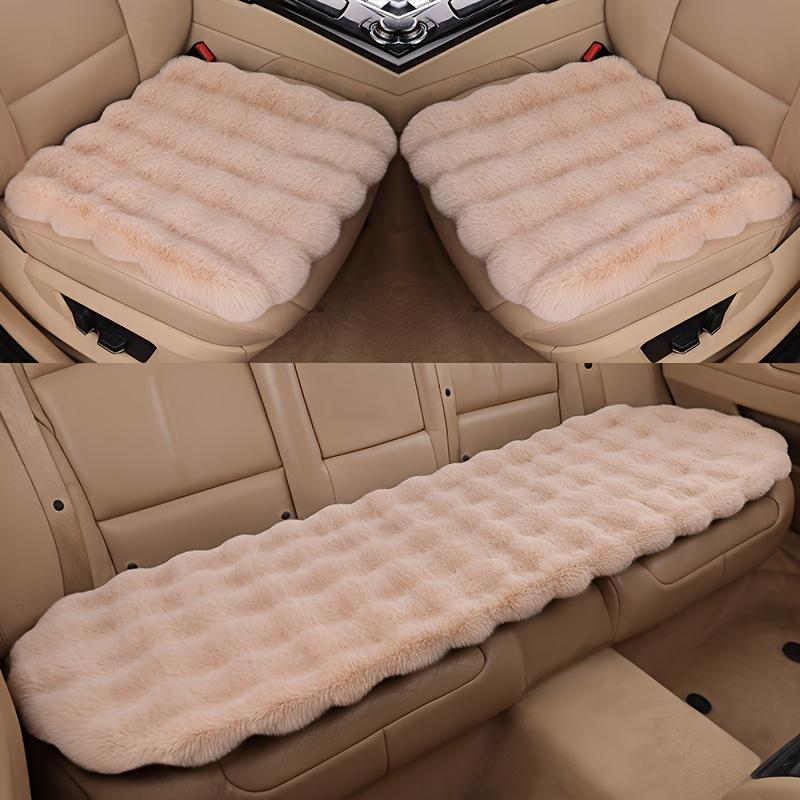 Plush Car Seat Cushion Set All-Season Soft Foam Padding with Thermal Insulation & Non-Slip Design Fit for Cars, SUVs, Trucks Winter & Everyday Use