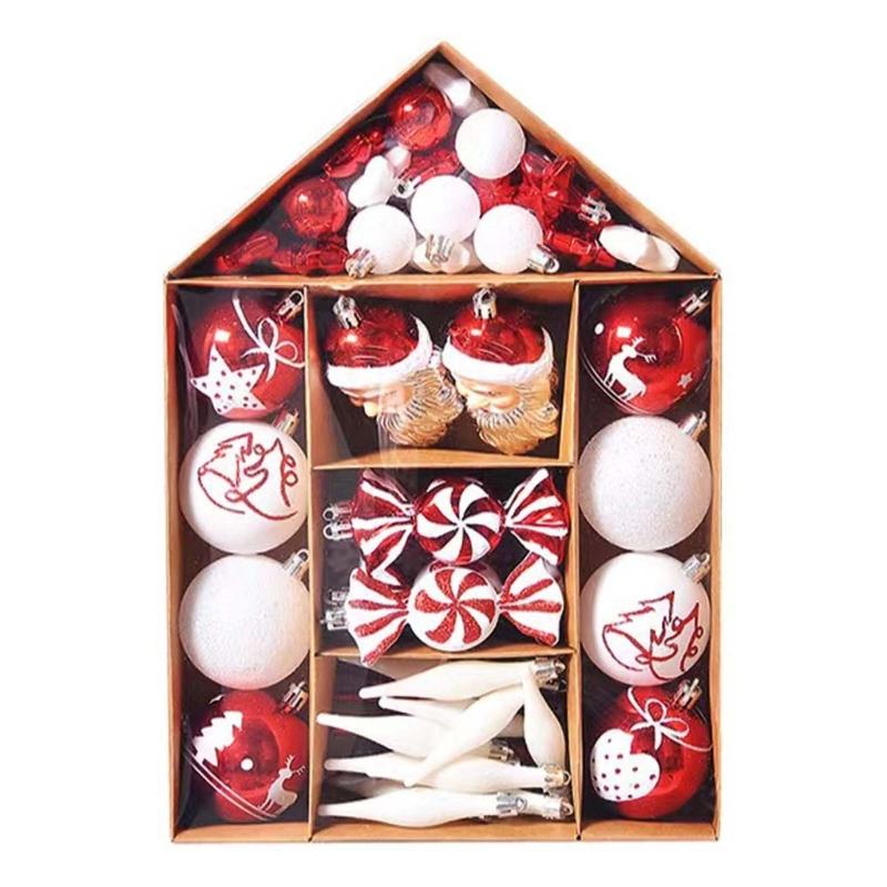 

Christmas Tree Baubles 1Set Glitter Powder Christmas Holiday Festival Home 1