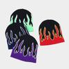 Autumn New Knitted Hat Men's Hip-hop Fashion Flame Jacquard Pullover Hat Winter Outdoor Cycling Hat Versatile Beanie