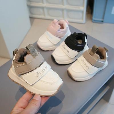 Baby Sports Shoes Children's Toddler Shoes Non-slip Soft Sole Breathable Leather Velcro Children's Shoes