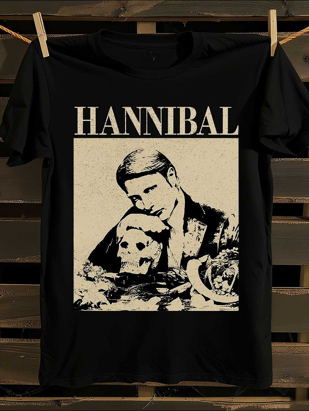 

s Hannibal Lecter Movie T-Shirt Mens Tshirt Womens Tshirts with Letters Print Short Sleeves T-Shirt Casual Street Tee Shirt Top XXXXL