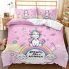 Unicorn Children Bedding Set For Kids Baby Child 140x200 200x200 Quilt Cartoon Duvet Cover Set Pillowcase Bed Linens Bedclothes