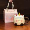 Birthday Gift Ceramic Cup High Looking Cake Water Cup for Girlfriend Creative Gift Home Cute Mug