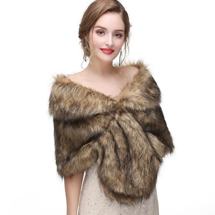 

Новое платье меховая шаль женская меховая накидка накидка кандзи маленькое пальто шаль с лацканами One size