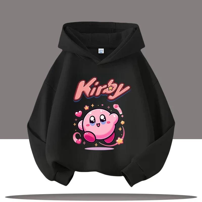 

Star Kirby Girls Sportswear Hooded Sweatshirt Girls Cute Casual Children s Tops Autumn and Winter Clothing Cartoon Game Printing 110
