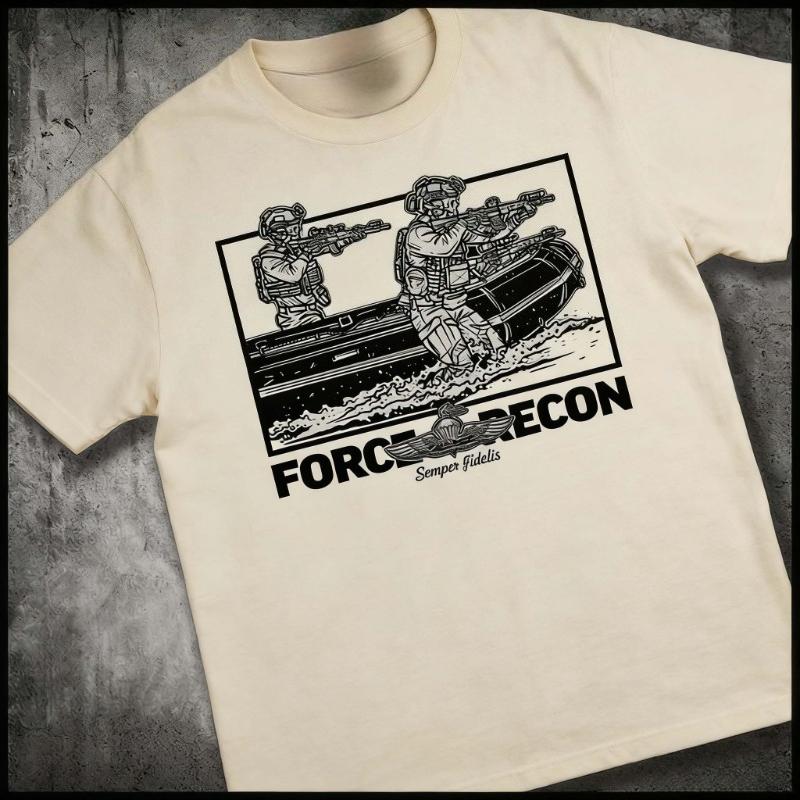 

2026 New Marine Corps Special Reconnaissance Tactics Fan Graphic Print High Quality Mens Short Sleeve Loose Casual TShirt 3XL