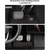 TPARTS Aluminum Self-Flip Lock Performance Pedal Sets Accelerator Brake Pedals Cover For Tesla Model 3 Highland 2024+/Model Y Juniper 2025+ Non-Slip