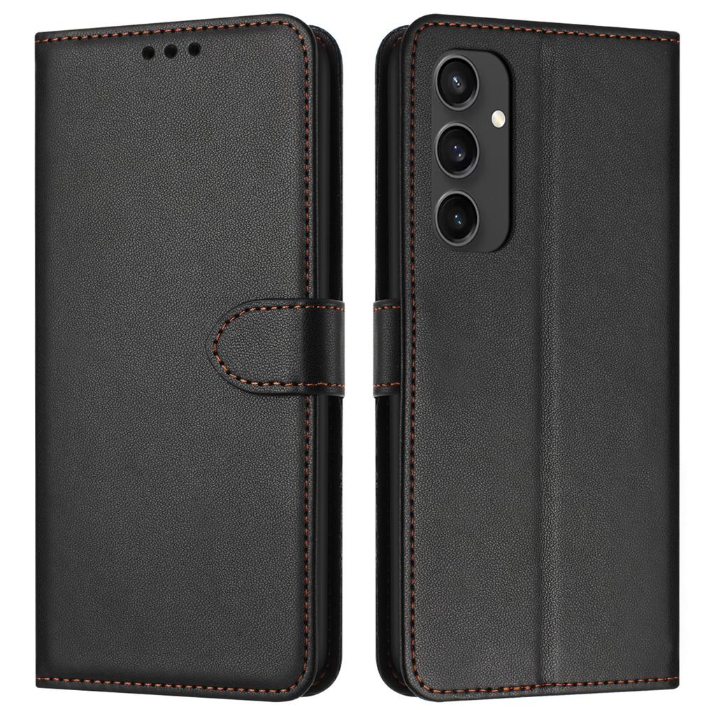 For Samsung Galaxy S24 FE Wallet Phone Case Leather Stand Cover with Strap