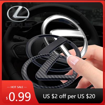 Interior Stickers ABS Car Steering Wheel Center Emblem Sticker Accessories For NX IS 250 RX GS UX RX300 RX350 CT200H GX460