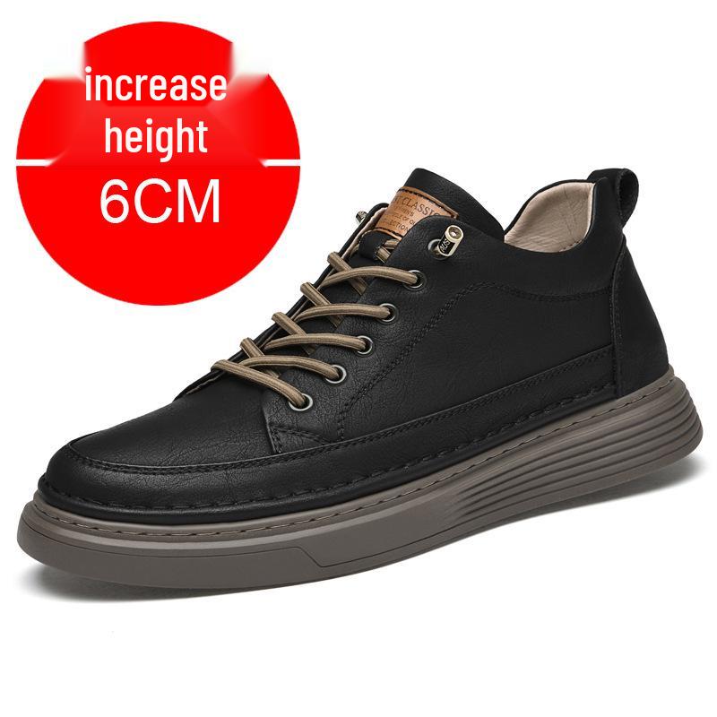 Men's Retro High-Top Sneakers | Thick-Soled, Casual, Invisible 6cm Height Boost, Autumn Trend