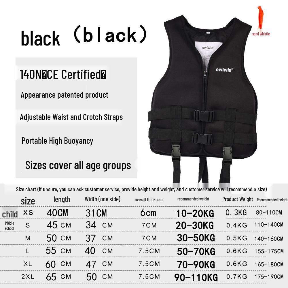 Universal High Buoyancy Life Jacket for Water Sports and Safety