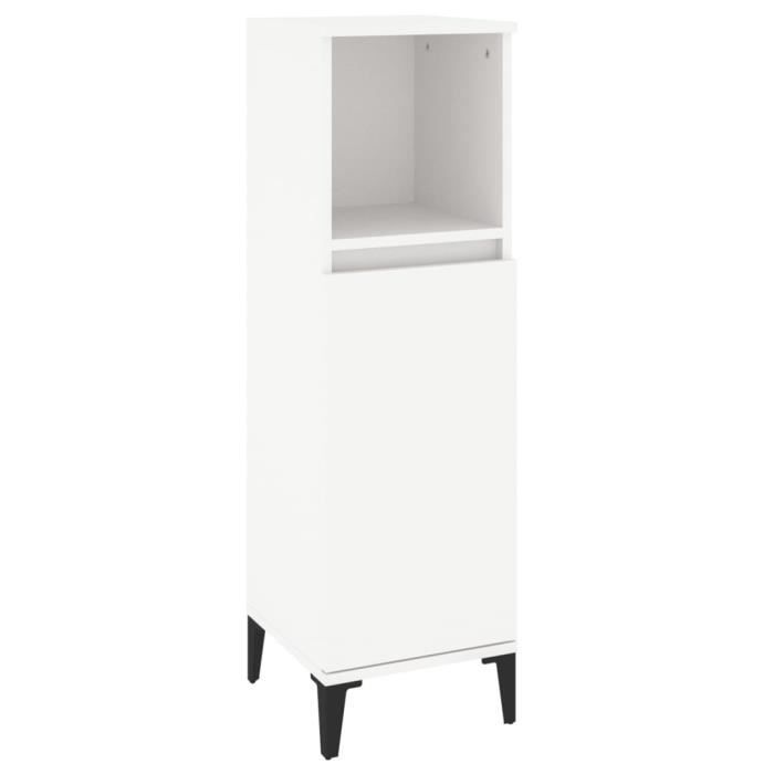 VidaXL Bathroom Cabinet White 30x30x100 Cm Engineered Wood 819812