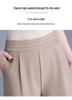 Elastic High-Waist Wide-Leg Pants for Middle-Aged and Elderly Women - Spring/Summer Slimming, Loose, Long Style