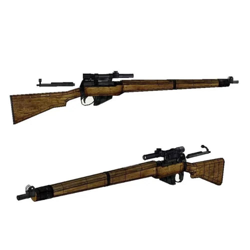 Lee-enfield Modello di Carta Armi e Armi da Fuoco Disegni 3D Fatti a Mano Puzzle Militare
