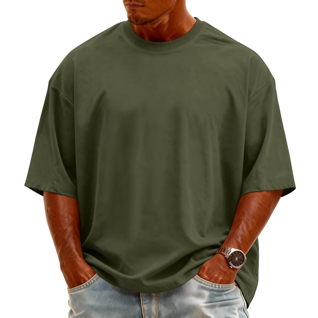 Men's Knit -Neck Short Sleeve T-Shirt | Fashion Casual Pullover For Daily & Weekend Wear
