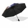 Psg Celebration Moment Portable Automatic Umbrella Sturdy 8-Rib Shaft Sturdy Construction All-Season Umbrella for Travel Fashionable Wedding Party Gif