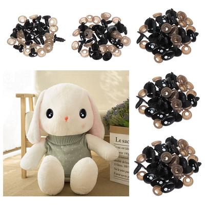 7-12mm Doll Animal Children Puppet Crafts Plush Doll Accessories For White Bear Oval Safety Eyes