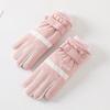 Warm Gloves for Women's Cloud Fleece Gloves Outdoor Cycling Bows Non Slip Students Cold Proof Touch Screen Winter Gloves