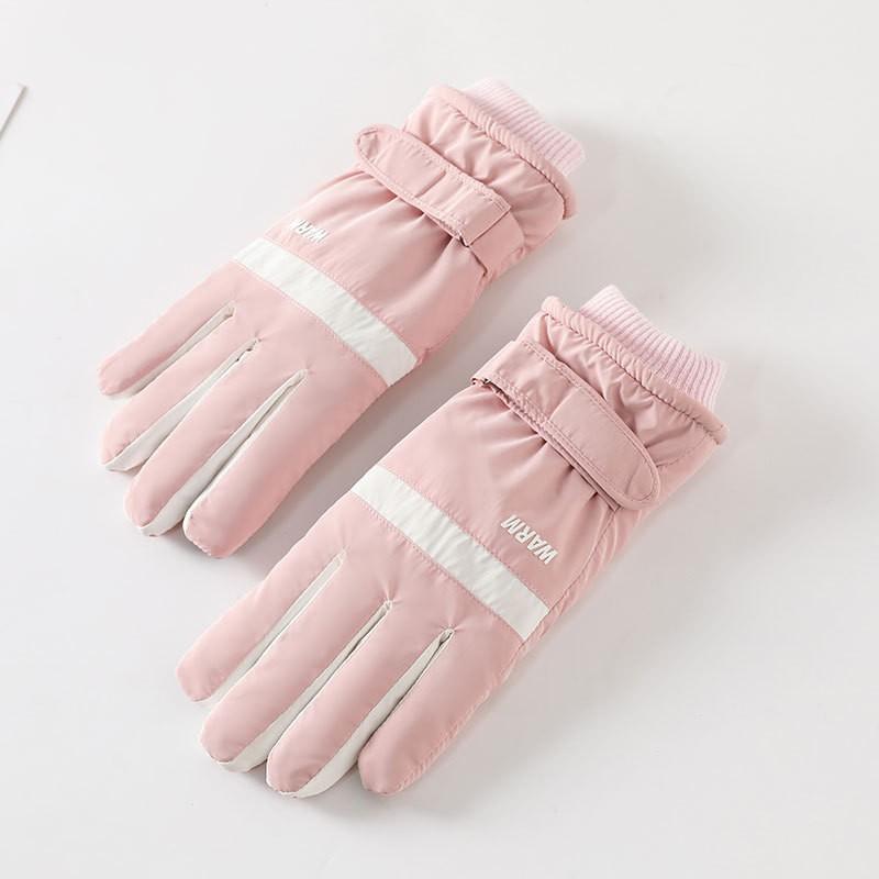 Warm Gloves for Women's Cloud Fleece Gloves Outdoor Cycling Bows Non Slip Students Cold Proof Touch Screen Winter Gloves