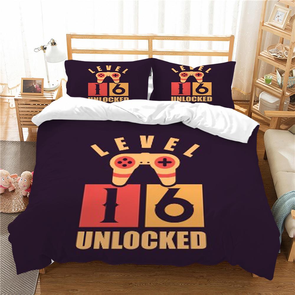 Bedding Cover Game Handle Printing Duvet Cover Set Cool Home Textiles Children Kid Bedding King Size Qulit Cover Set