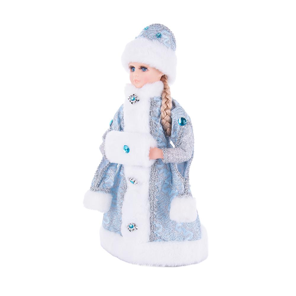 Ice Blue & Silver Pattern Snegurochka Plush Ornament