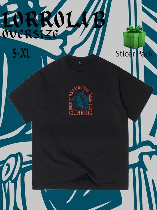 Oversized T-shirt with “ANIME” print on the front 4XL