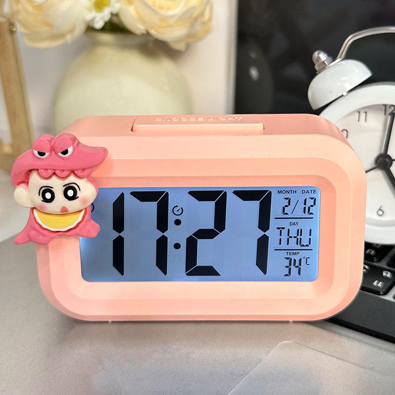 Luminous Cute Beaver Alarm Clock - Multifunctional Silent Desktop Clock with Timer for Dorms and Bedside.