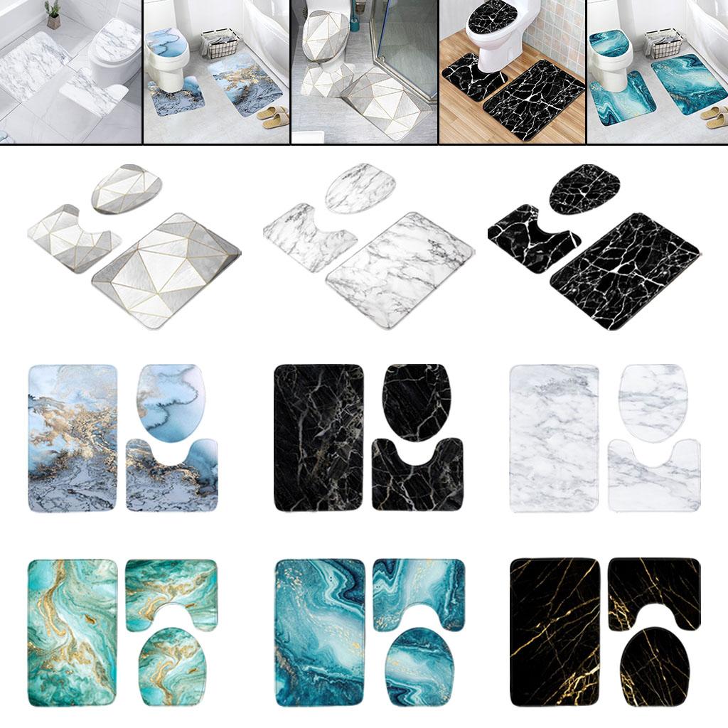 Mat Set Water Absorbent Rug Non Decorations Breathable Bath Washable Soft Pedestal for