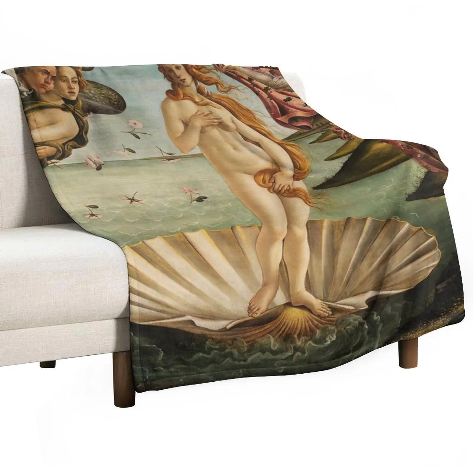 The Birth of Venus Throw Blanket sofa Vintage Blanket Soft Big Blanket Size: 75*100cm, Weight: 230 GSM