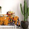 Halloween Festive Table Cover With Ghost And Castle Print For Holiday Parties