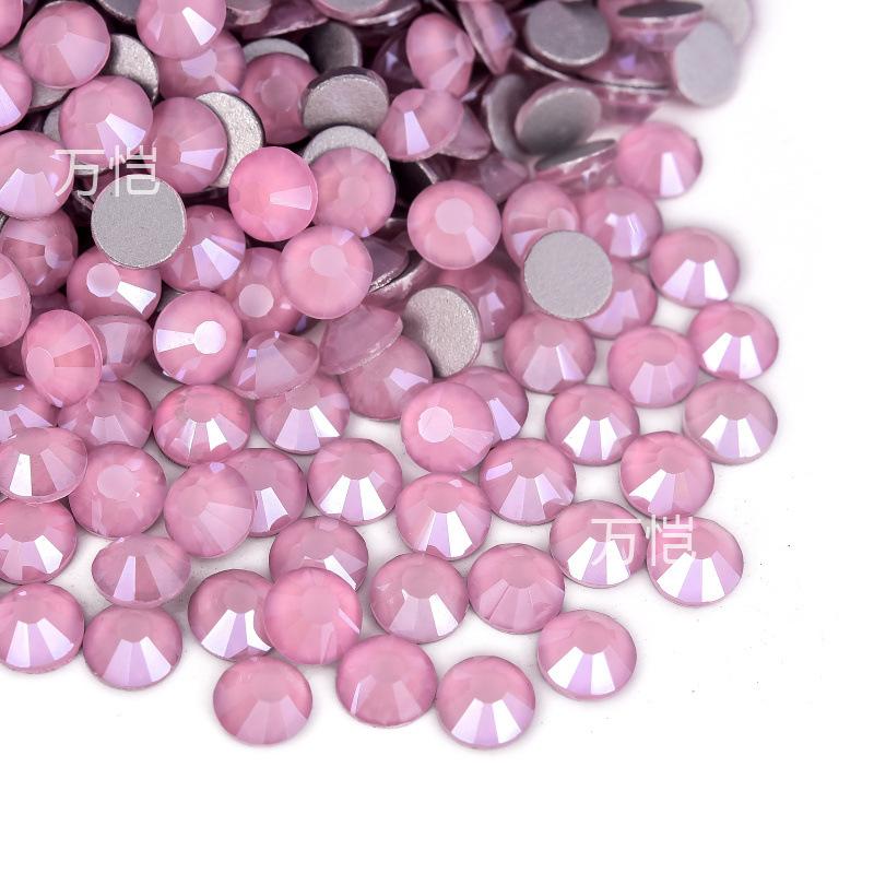 Pink Series Crystal Glass Flat Bottom Diamond Diy Rhinestone Nail Drill Mobile Phone Case Violent Bear Rhinestone Accessories Jewelry