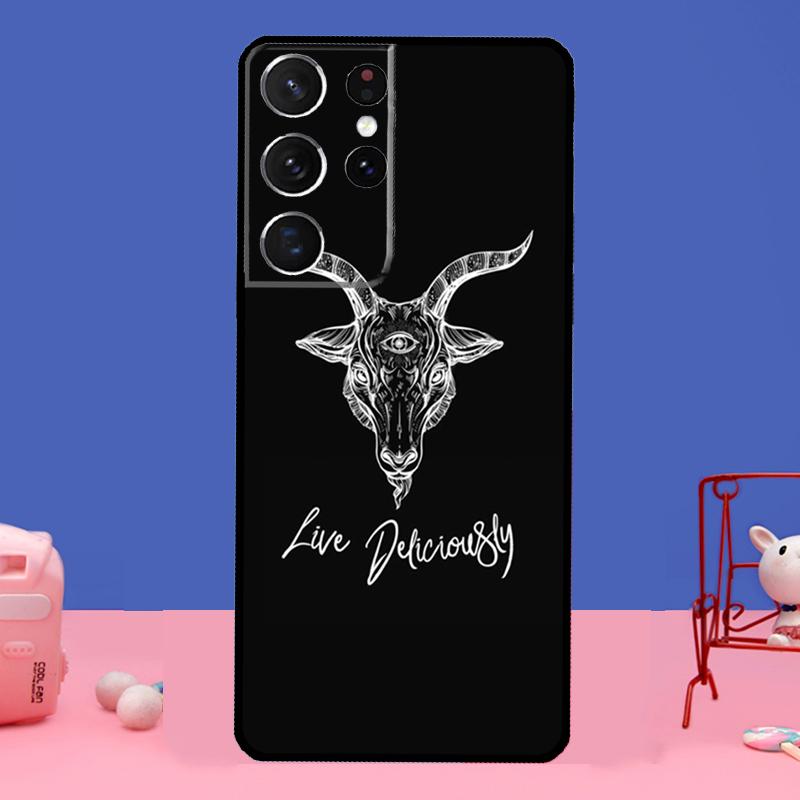 Satanistický Démon Kryt na Telefon Pro Samsung Galaxy S21 Ultra S20 FE S8 S9 S10 S22 Plus Note 20 Ultra Plné Krytí