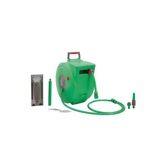 Collecteur de tuyau automatique - Superego - 20 mètres - Vert - Plastique - Extérieur