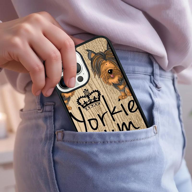 Yorkshire Terrier Dog Paw Print Phone Case For iPhone 17 Air 15 16e 14 13 Pro Max Coque 12 11 Pro Max PLUS cover