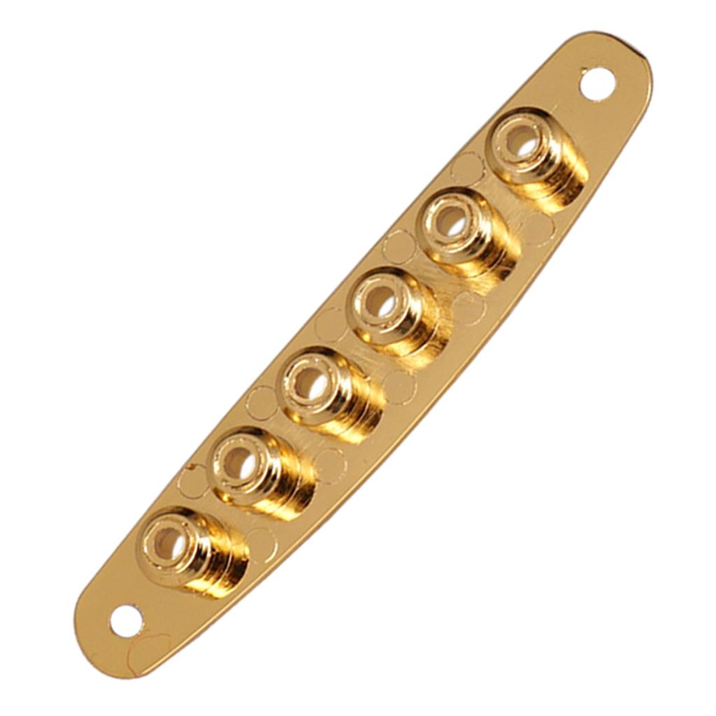 Guitar String Through Plate Mounting Ferrules Guitar Bridge String Thru Body Ferrule Bushing Plate for Bass Guitar