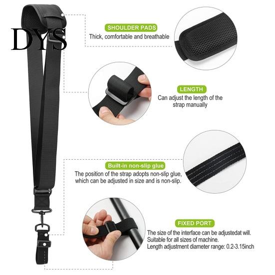 Ergonomic Lawn Mower Sling Weed Eater Strap Shoulder Pads Upgraded Stainless Steel Clip with Adjustable Harness Back Protector for