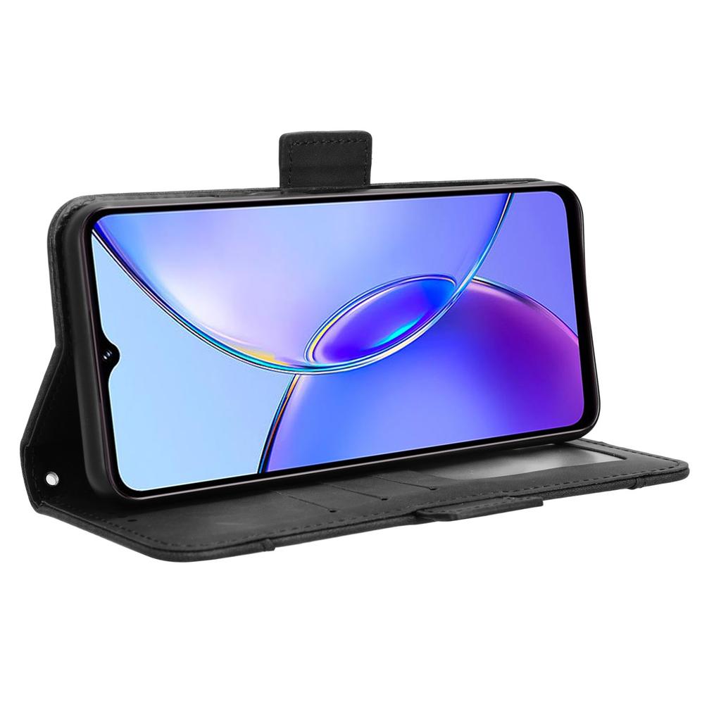 For vivo Y17s 4G/Y28 5G/Y33t (2023) V2317A Case Wallet PU Leather Multiple Card Slots Phone Cover