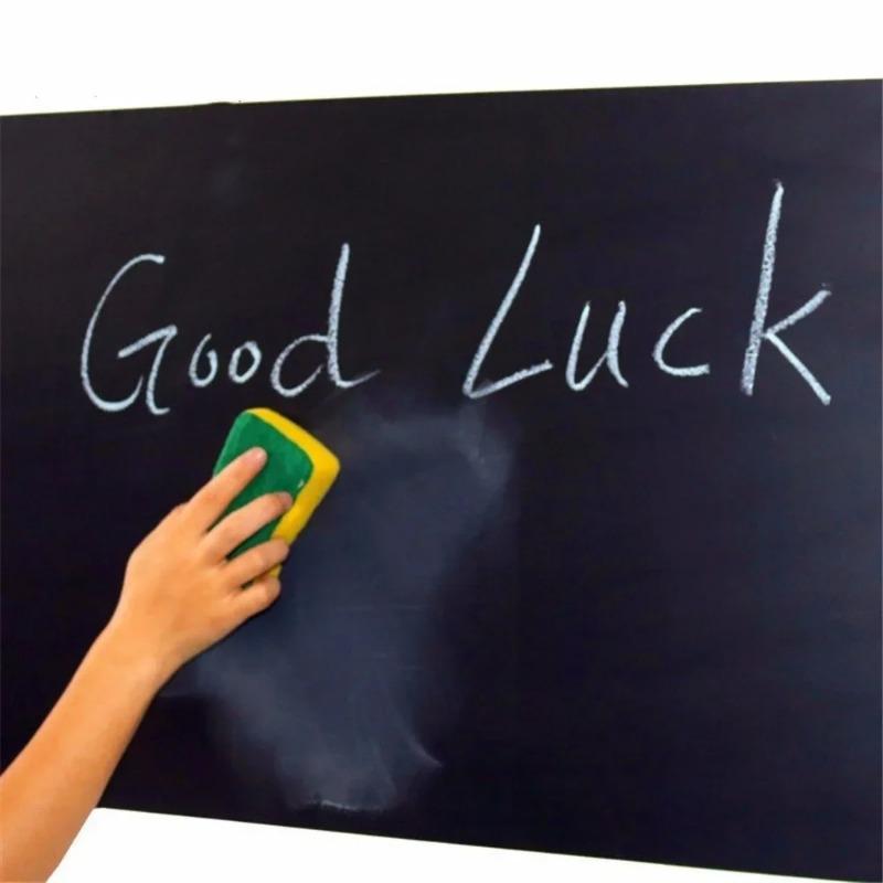 Vinyl Chalkboard 45CMx100CM Wall Stickers Removable Blackboard Decals Great DIY Gift for Kids Learning Presentation Supplies