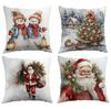 Weihnachts-Kissenbezug Cartoon-Druck Feiertags-Heim Bett Kissenbezug