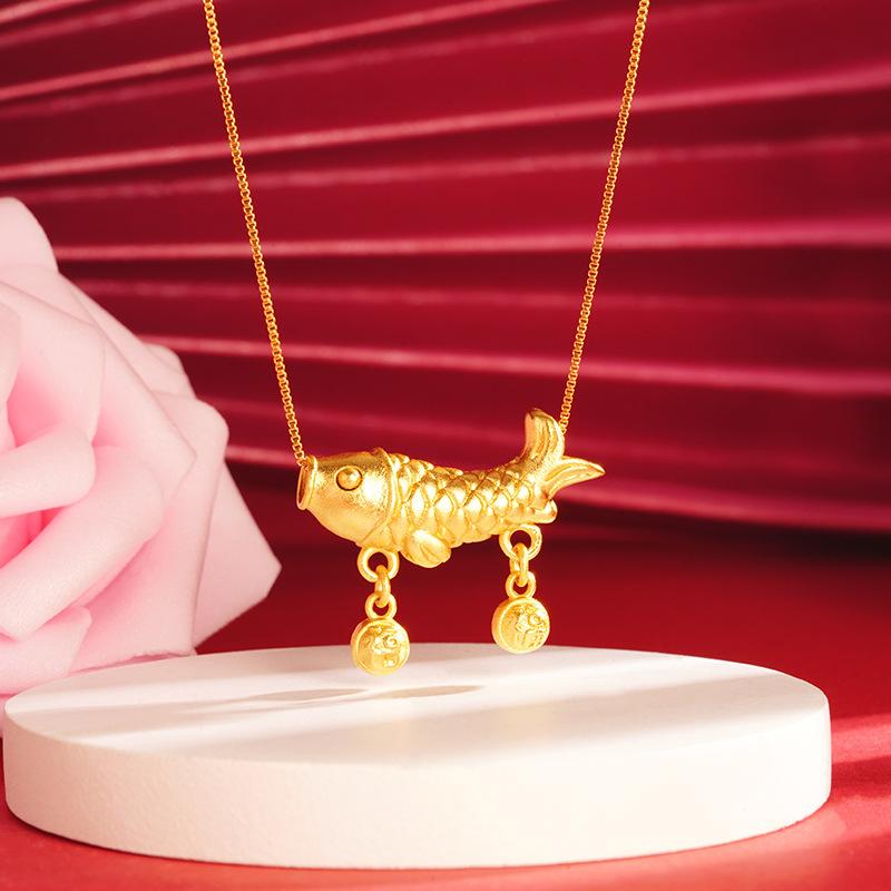New Koi Goldfish Lucky Hydrangea Versatile Three-dimensional Jewelry Necklace Pendant