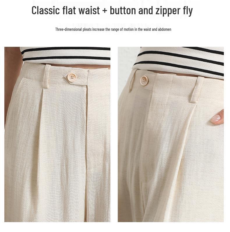 Women's Summer Linen Wide-Leg Pants: Breathable, Versatile, and Stylishly Casual