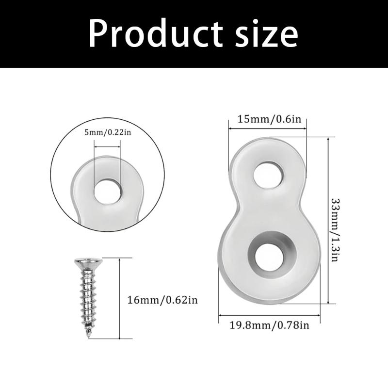 30PCS Metal Double Hole Fastener Plates Hardware Set Easy To Use for Cabinet Door Hinges Installation & Panel Joining