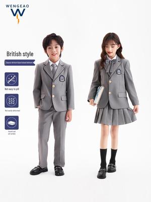 Graues Schuluniform-Set im britischen Stil für Kindergarten- & Grundschüler
