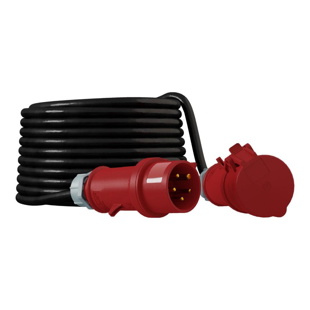 Gummistrom-Verlängerungskabel 30M 32A 5P 400V Ip44 Baustellenkabel 5X4Mm