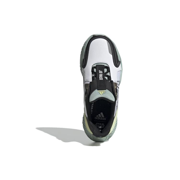 New Adidas STAR WARS Star Wars Runner J Non-slip Lightweight Low-Top Kids' Running Shoes White Green Teenagers EF9481