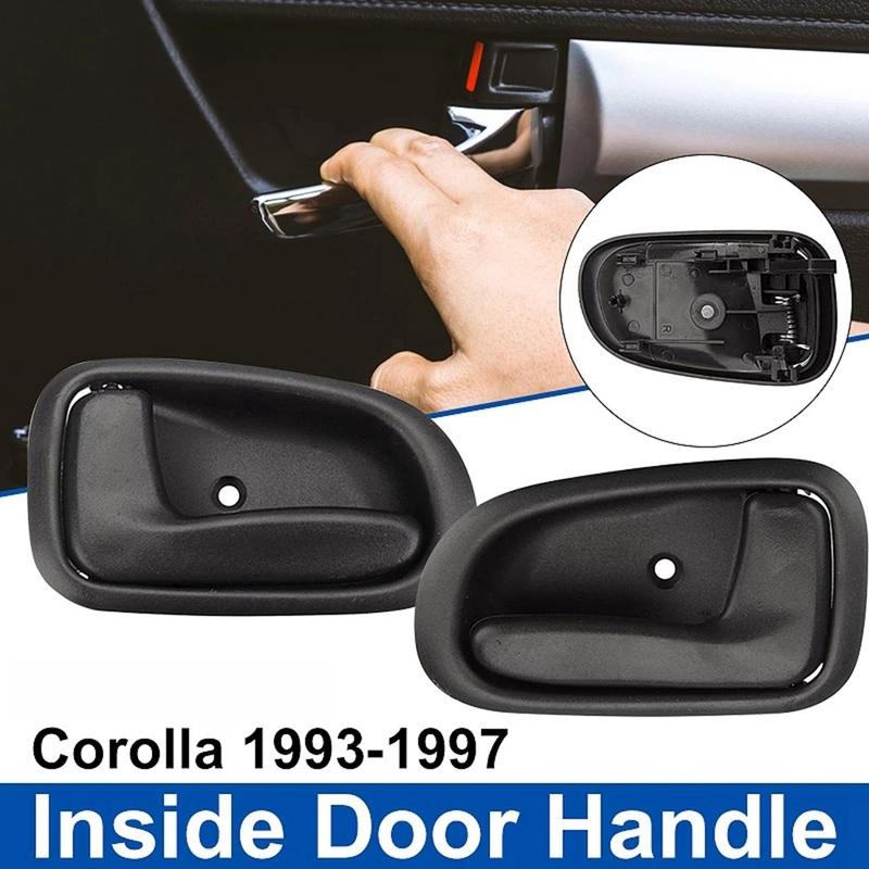 A03E-Car ide Interior Door Handle Black Left/Right Side Front Rear For Toyota Corolla GEO PRIZM 1993 1994 1995 1996 1997