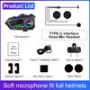 KEBIDUMEI Y30 Motorcycle Intercom Helmet Bluetooth Headset  MOTO Communicator Interphone with Flashlight Handsfree Mic Headphone