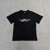 Unisex Streetwear Oversized Cotton Tee With Geometric Print Loose Fit Short Sleeve T-Shirt Men Women