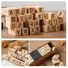 40Pcs/Set Elegant English Pattern DIY Stamp Beautiful Handmade Wood Craft Stamp for