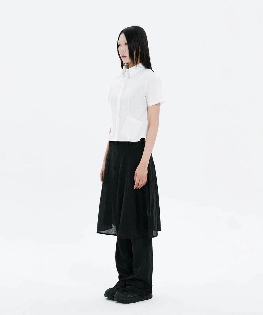 Hanahi Under Pocket Half Shirts White